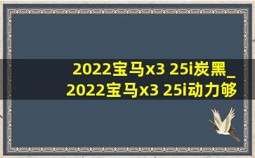 2022宝马x3 25i炭黑_2022宝马x3 25i动力够用吗